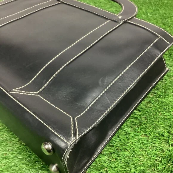 Vintage Marc Jacobs Handbag Briefcase Black Leather - Picture 9 of 16